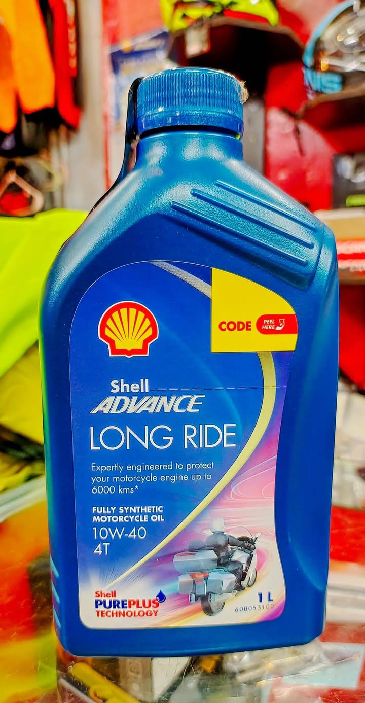 Shell Advance Long Ride 10W-40 Fully Synthetic Motorcycle Oil (1L)
